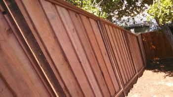 redwood fence in Middletown ca